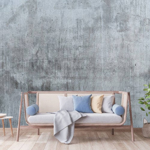 Shabby Cement Concrete Peel and Stick Wallpaper Grunge Etsy
