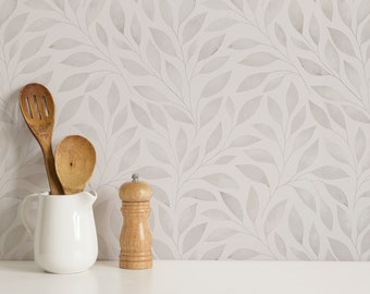 Peel and stick leaf wallpaper  flower Wallpaper. Self-Adhesive Wallpaper Peel & Stick, Wall mural temporary wallpaper