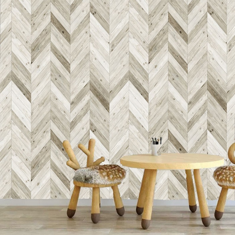 Herringbone design peel and stick herringbone wallpaper for Etsy