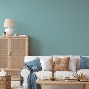 Blue Removable Wallpaper, Abstract Wallpaper, Temporary Wallpaper, Minimalistic Wallpaper, Peel and Stick Wallpaper, Boho
