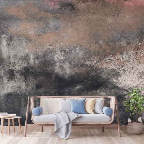 Peel and Stick Concrete Wallpaper Self Adhesive Modern Etsy