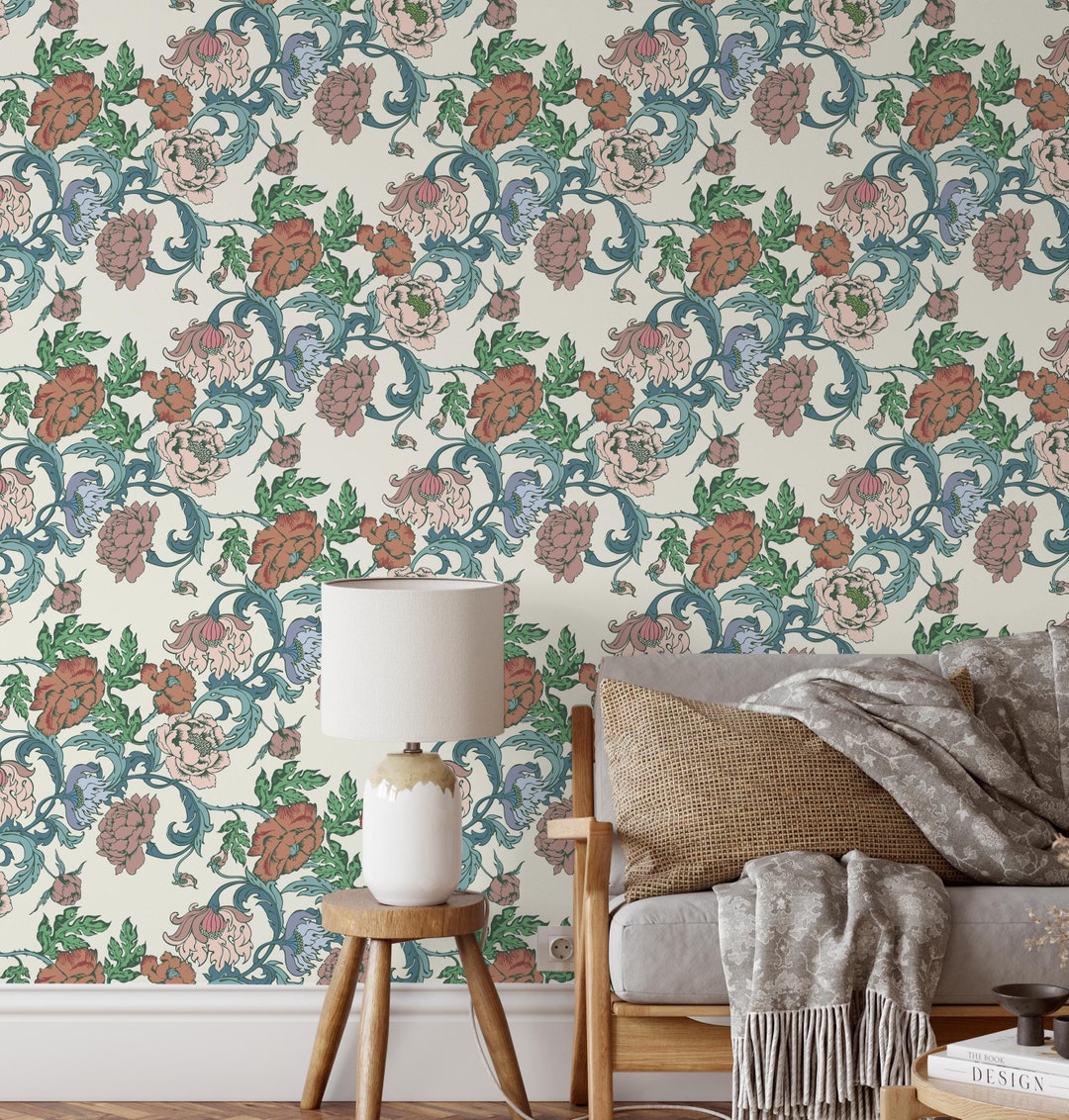 Buy Peel and Stick Wallpaper Removable Wallpaper Floral Wallpaper Home