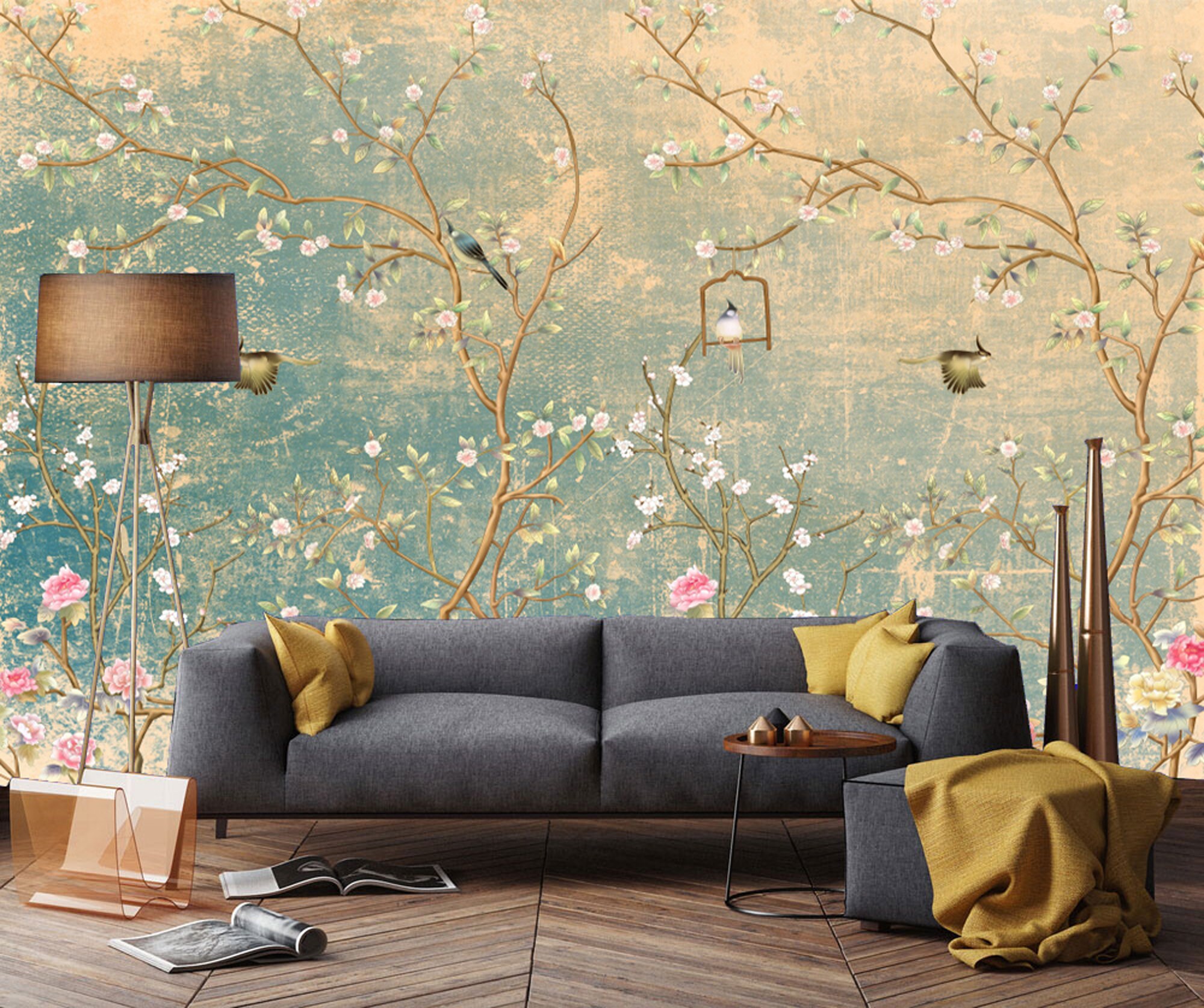 Asian Wallpaper Peel and Stick - Etsy