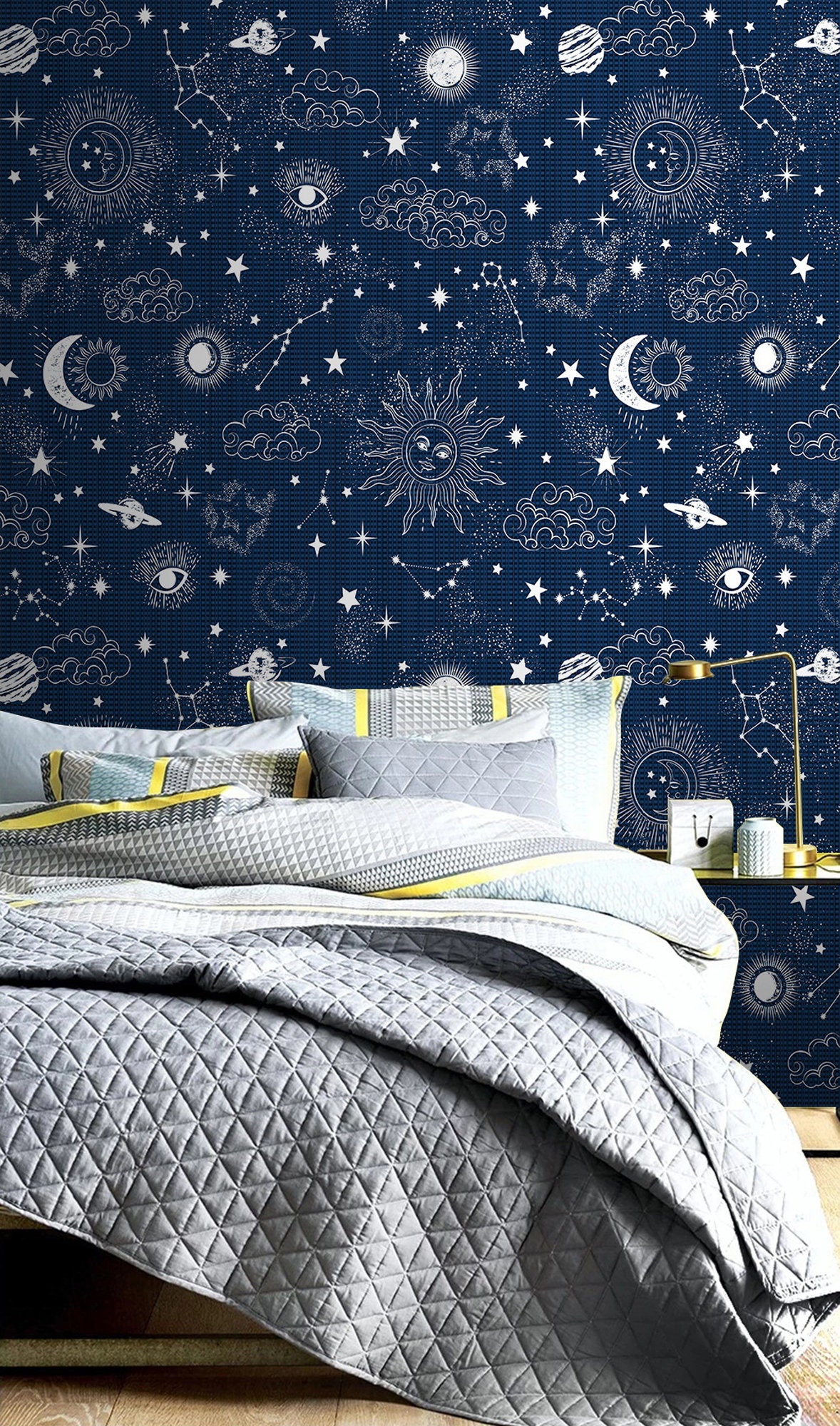 Removable Peel and Stick outer space Kids Wallpaper Removable | Etsy