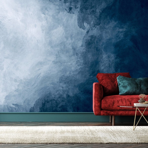 Dark Blue Wallpaper Etsy