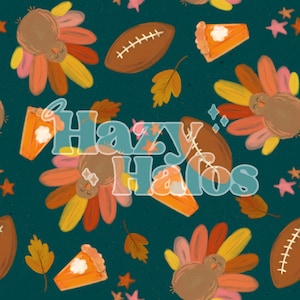 Perfect Thanksgiving Seamless, Instant Digital Download, Turkey Seamless, Fall Surface Pattern Design