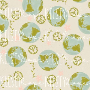Reciclar o Dia da Terra Pretty Boho Chic Watercolor Spring Collection SEAMLESS PATTERN Hand Illustrated. Design digital. Tecido de papel para roupas.