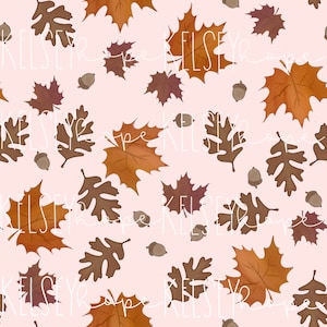 Herbst knusprige Blätter November NAHTLOSES MUSTER handbebildert. Digitales Design. Babykleidung Scrapbook Papier stoff. Gemütlicher neutraler Herbst