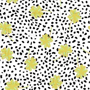 St Patrick’s Day Lucky Spots Seamless Digital Design File. Green Clovers Pot of Gold Rainbows Horse Shoes. Baby Clothing design file.