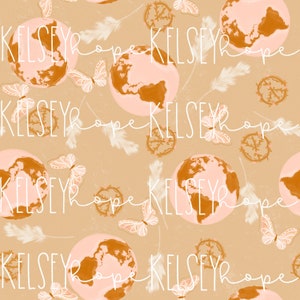 Día de la Tierra Pretty Boho Retro Chic Pampas Grass Spring Collection SEAMLESS PATTERN Hand Illustrated. Diseño Digital. Ropa Papel Tela.