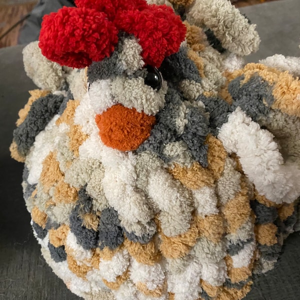 Tutorial em vídeo de pelúcia para tricô de dedos de frango grossos para iniciantes/Acompanhe