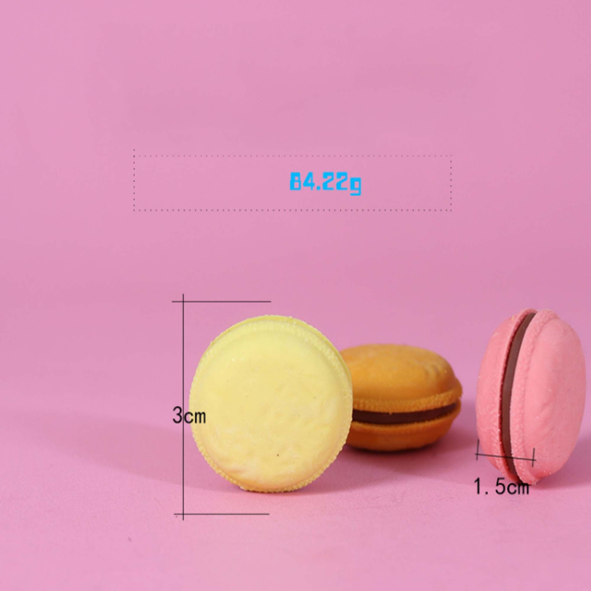 Macaron Erasers 1 Box of 5 Erasers Cute Creative Erasers Etsy