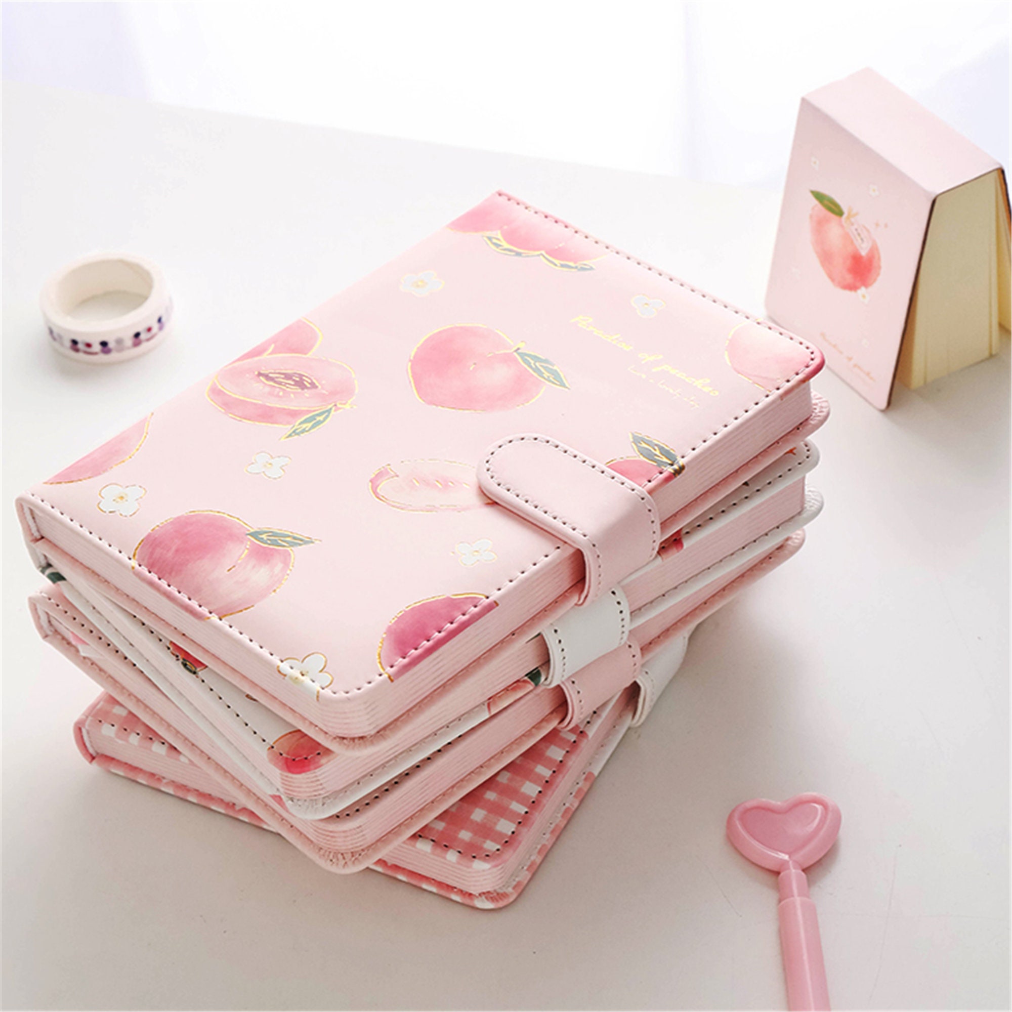 A5 Buckle Notebook Small Fresh PU Leather Diary Etsy