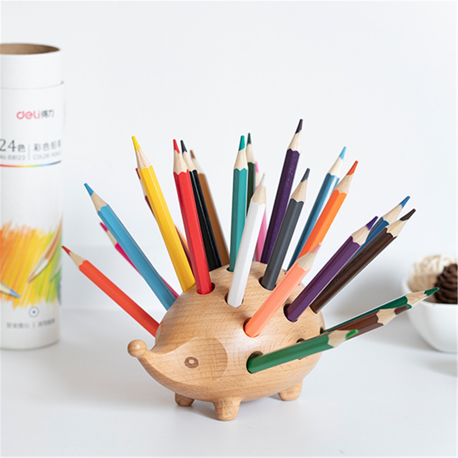 Hedgehog Pen Holder Office Decorations Cute Gifts for Etsy