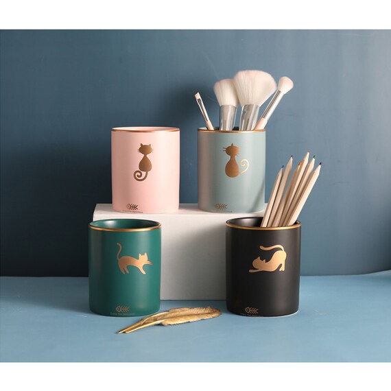 Crease Pen Holder Pen Holder with Rope 3 Colors Pencil Holder Color