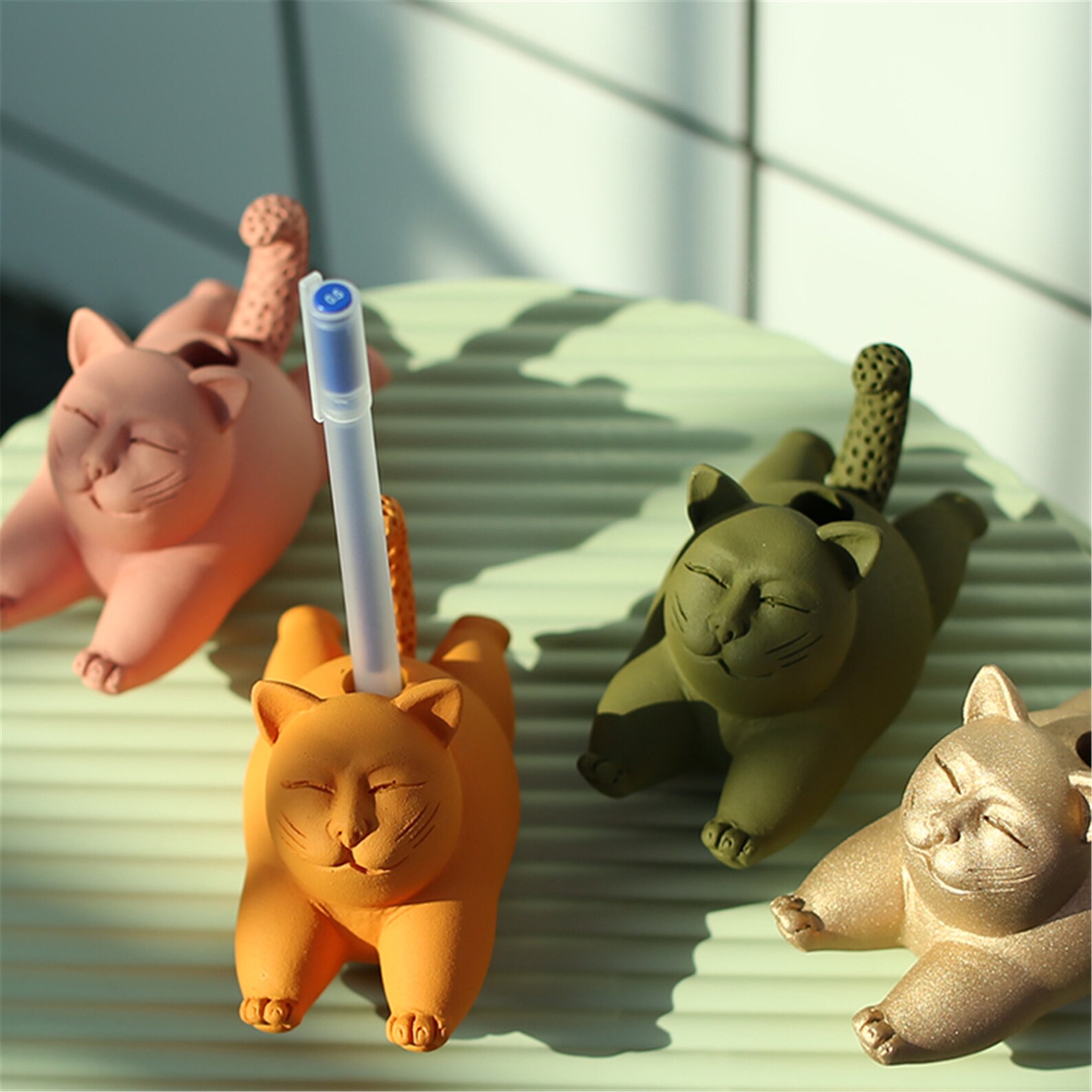 Cute CatShaped Pen Holder Simple Pen HolderCute Animal Etsy