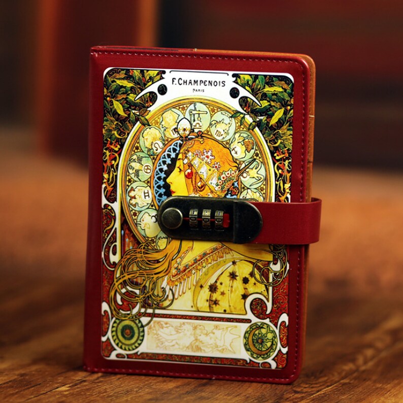 Combination Lock Diary Highgrade Colorchanging Leather Etsy