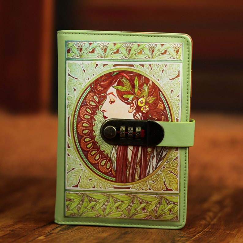 Combination Lock Diary Highgrade Colorchanging Leather Etsy