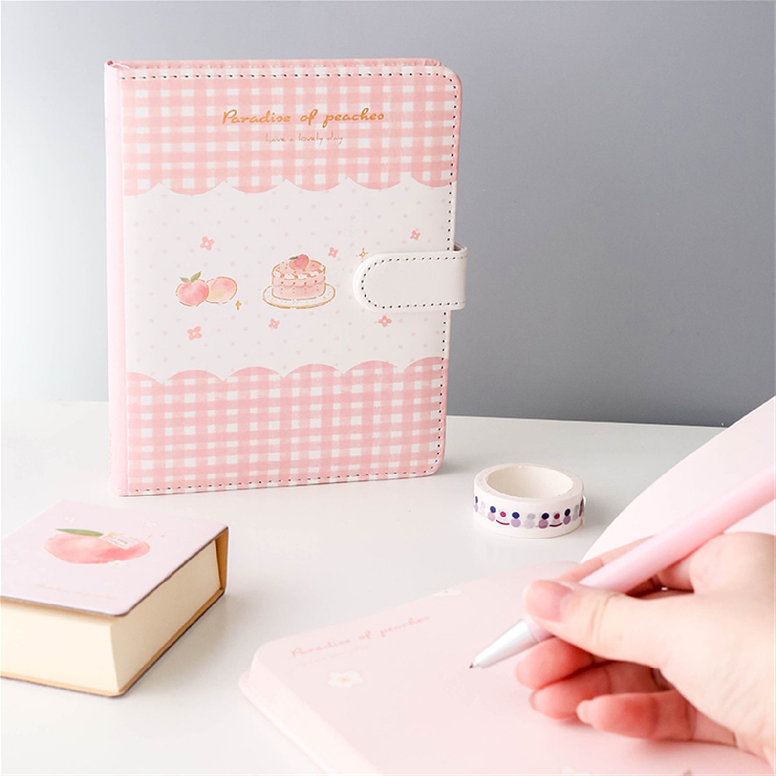 A5 Buckle Notebook Small Fresh PU Leather Diary Etsy