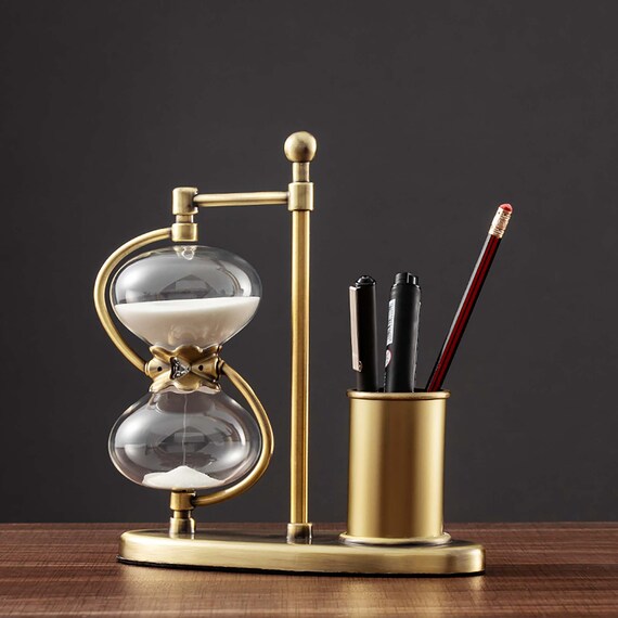 Hourglass Timer Antique Sand Clock With Pen Holder Unique - Vintage Hourglass Sand Timer Hourglass Timer Antique Sand Clock With Pen Holder Unique - Vintage Hourglass Sand Timer
