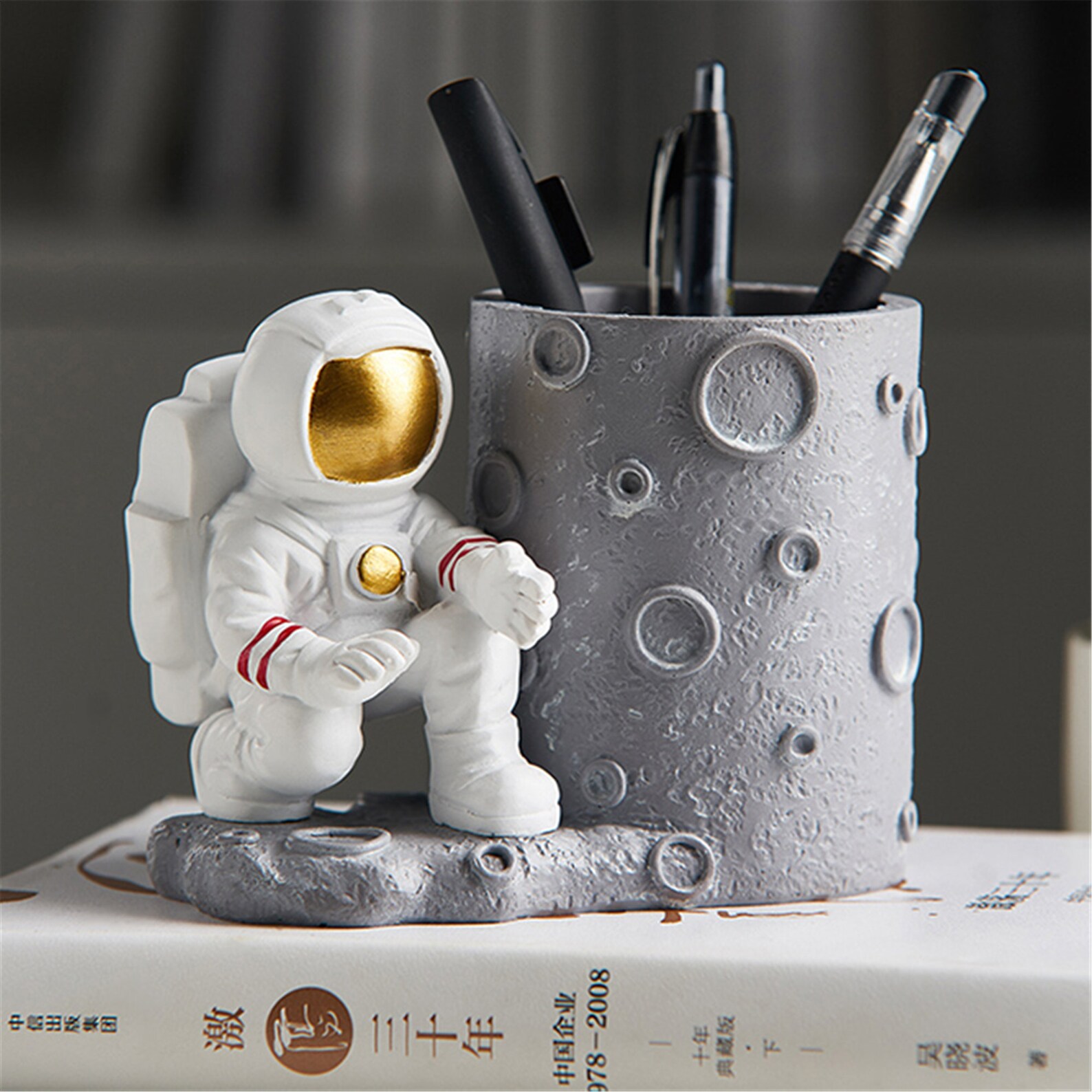 Astronaut Pen Holder Creative Office Desktop Home Living Room Etsy