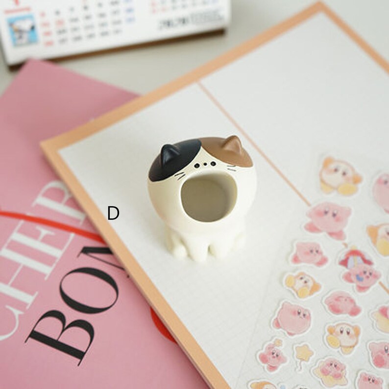Cute Animal Pen Holder Doll Decoration Pen Holder Stationery Etsy