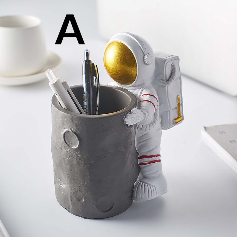 Creative Astronaut Pen Holder Office Desktop Home Living Room Etsy