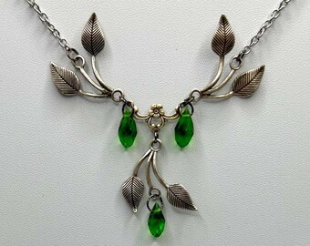 Crystal Leaf Necklace