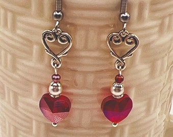 Red Heart Earrings