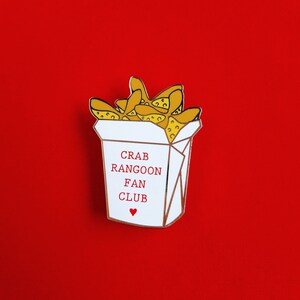 Crab Rangoon Fan Club Enamel Pin - Etsy