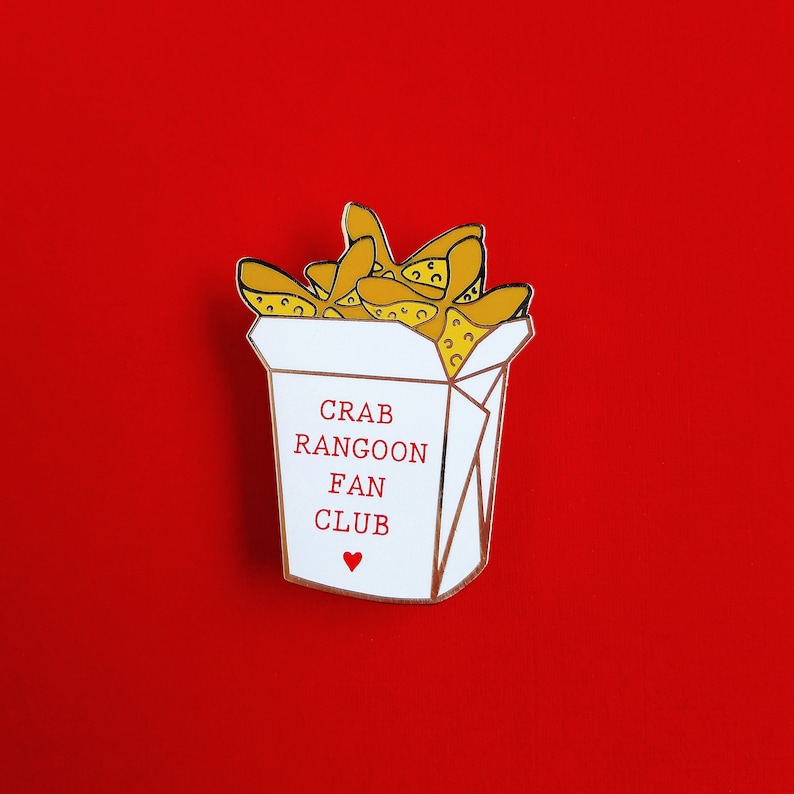 Crab Rangoon Fan Club Enamel Pin - Etsy