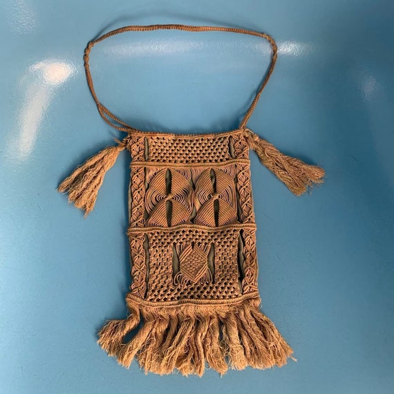 Antique Crocheted Cotton & Silk Handbag: 1900s-192