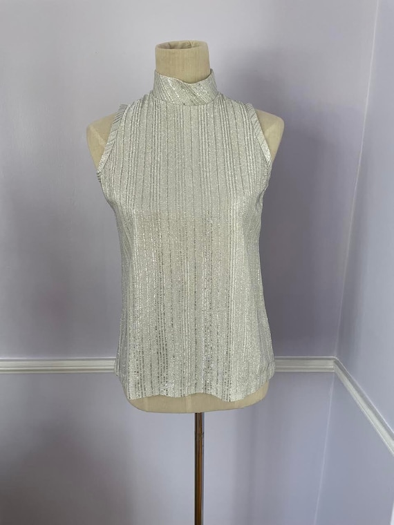 Silver mock turtleneck sale