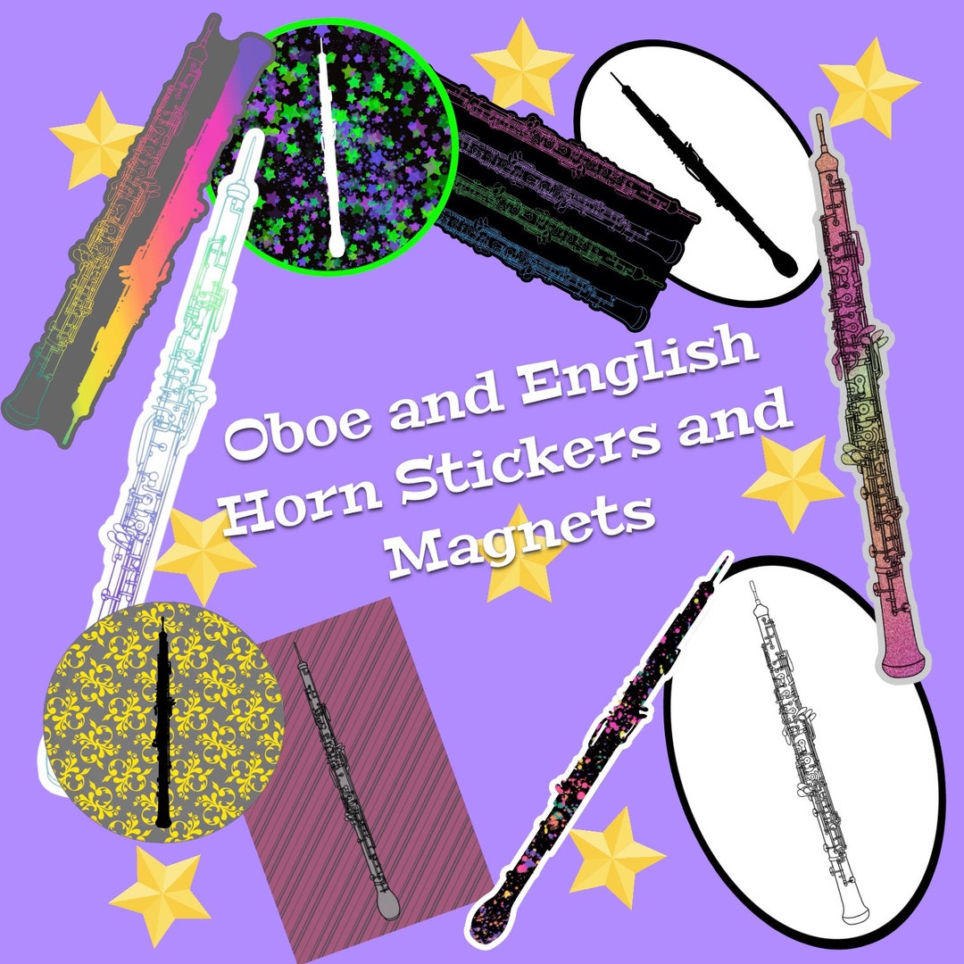 Oboe and English Horn Stickers and Magnets - Etsy