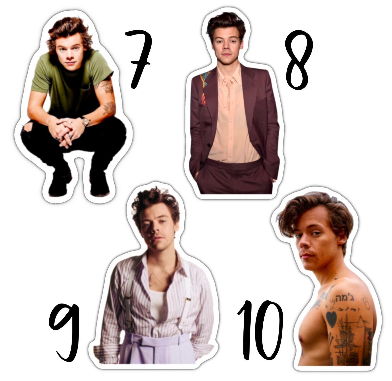 Harry Styles Sticker Pack Harry Styles Stickers 18 Glossy Etsy