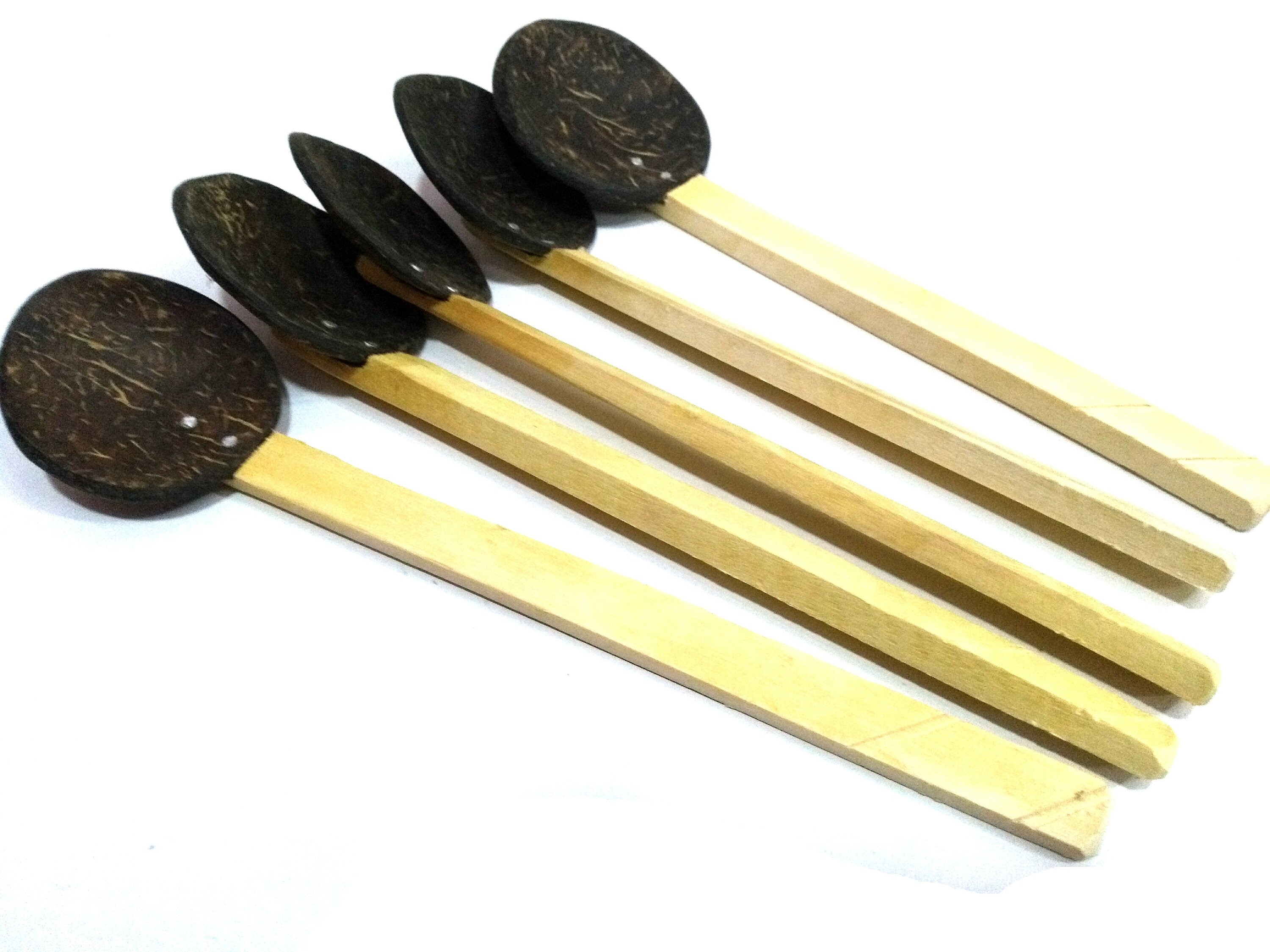 2pcs Coco Spoon Ceylon Handmade Coconut Shell Spoons Kitchen Etsy