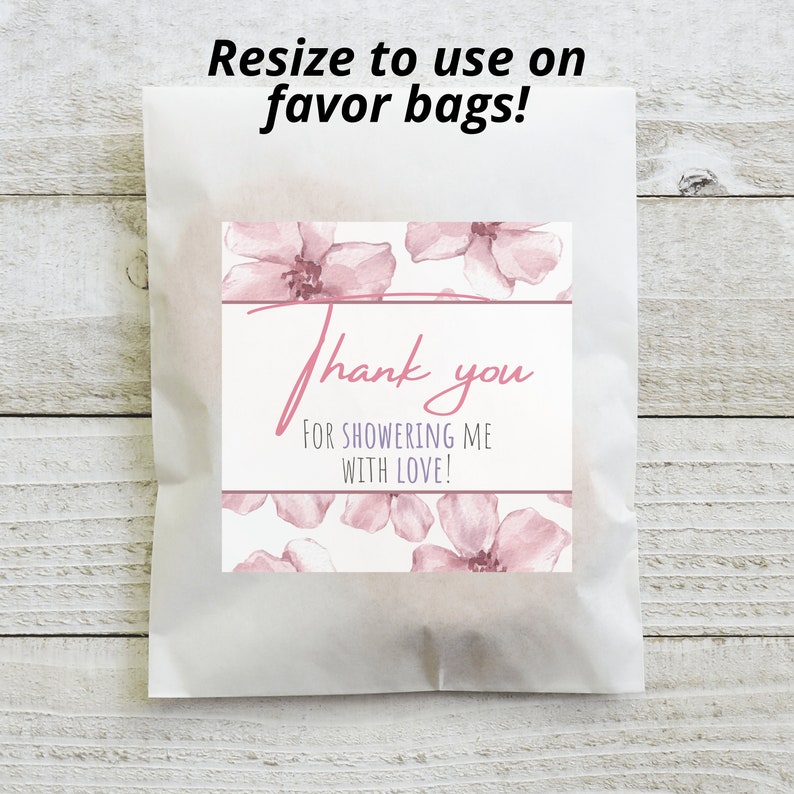 Printable Baby Shower Favor tags 2 inch Thank you Etsy