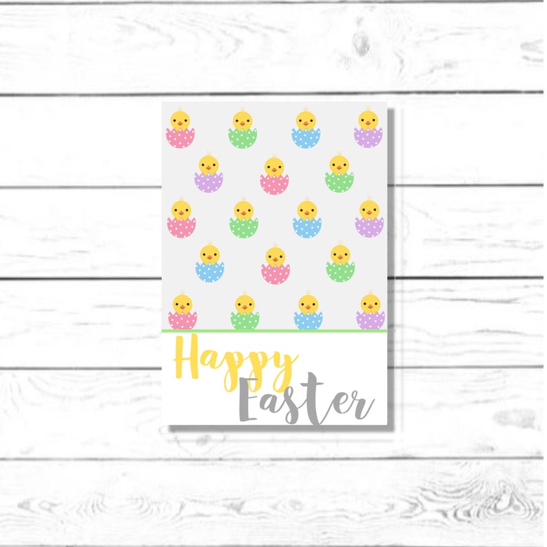 Happy Easter printable background card 3x5 card