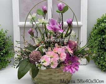 Tischgesteck Blumengesteck Kunstblumengesteck Seidenblumengesteck Magnolie