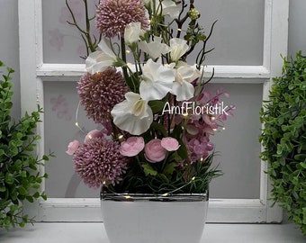 Tischgesteck Blumengesteck Allium Blumenarrangement