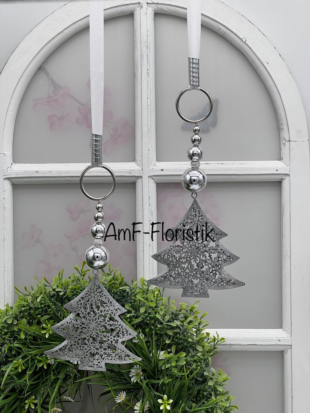 Fensterdeko Tannenbaum Mit Glitzer Fenster Hänger Etsy