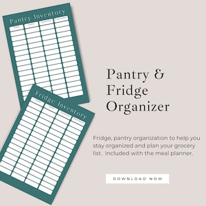 PANTRY & FRIDGE ORGANIZER/Home Organization/Home Hacks/Simple Planner/ Digital Download