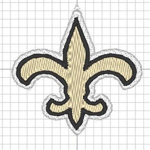 ニューオーリンズフットボールフルール・ド・リス刺繍デザイン