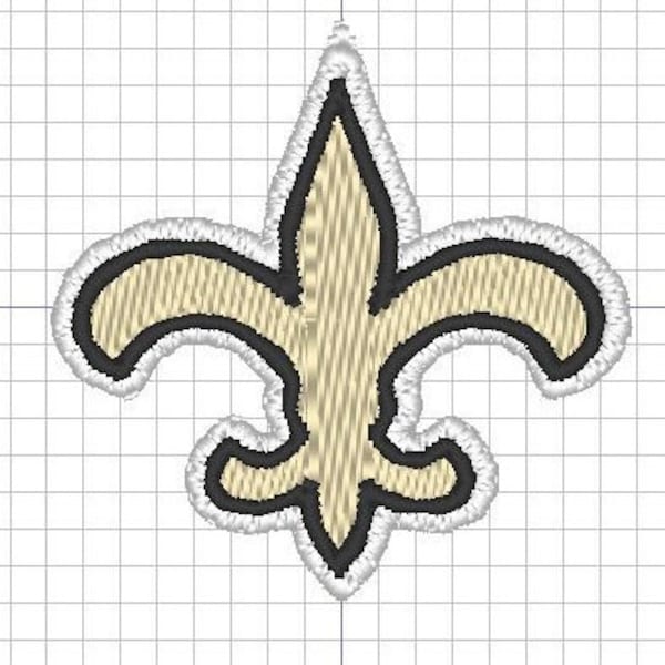 New Orleans Football Fleur de lis Embroidery design