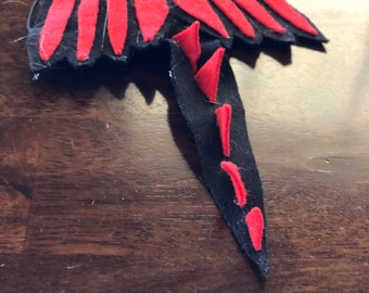 Red dragon costume for hedgehogs and small animals