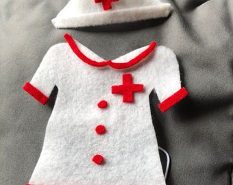 Nurse costume for small pets and hedgehogs