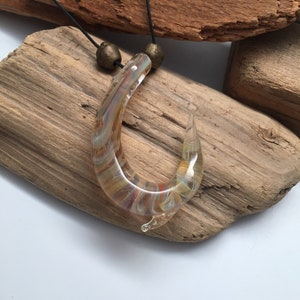 Glass Fish Hook Necklace (h0015)