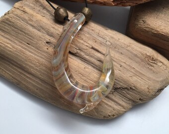 Glass Fish Hook Necklace (h0015)