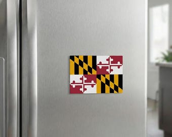 Magnete da frigorifero con bandiera del Maryland / Varie dimensioni