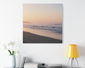 Surfer Beach Canvas Wall Art, Coastal Décor